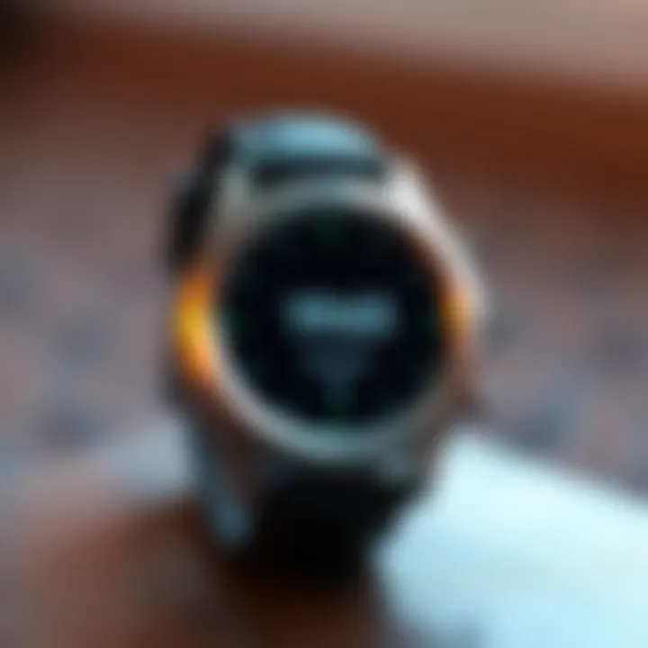 Fitness Tracking Smart Watch Stylish smart watch displaying fitness tracking features