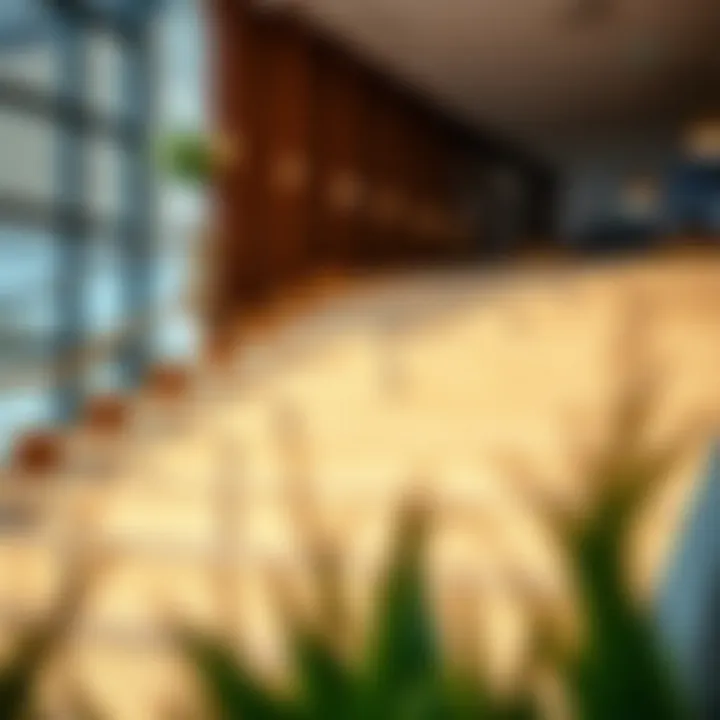 Elevating Commercial Spaces with Wood Risers Wood risers enhancing a commercial space with elegance