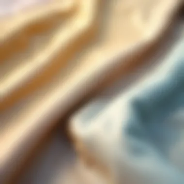 Close-up of the unique texture and material of a waterproof beach blanket