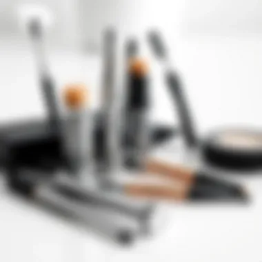 Diverse eyebrow grooming tools displayed elegantly on a surface