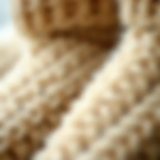 The Luxurious Texture of Wool Textured close-up of fluffy wool fibers