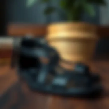 Quality Materials in Black Sandals Quality materials used in the making of formal black sandals