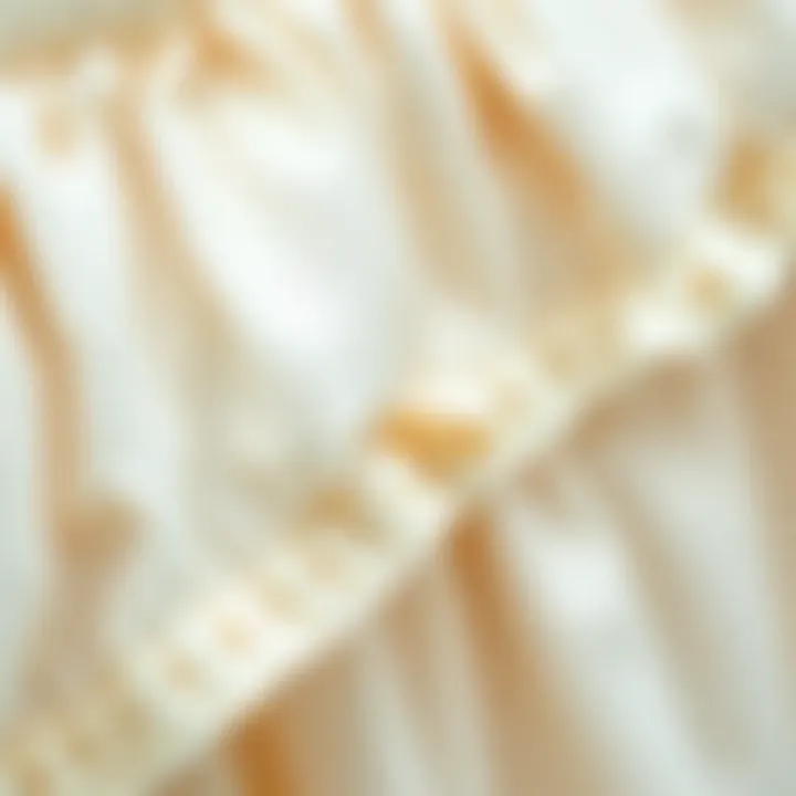 Detail of shirred fabric showcasing texture