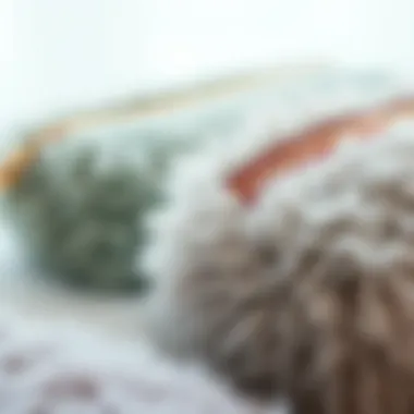 Material texture of fuzzy makeup bags