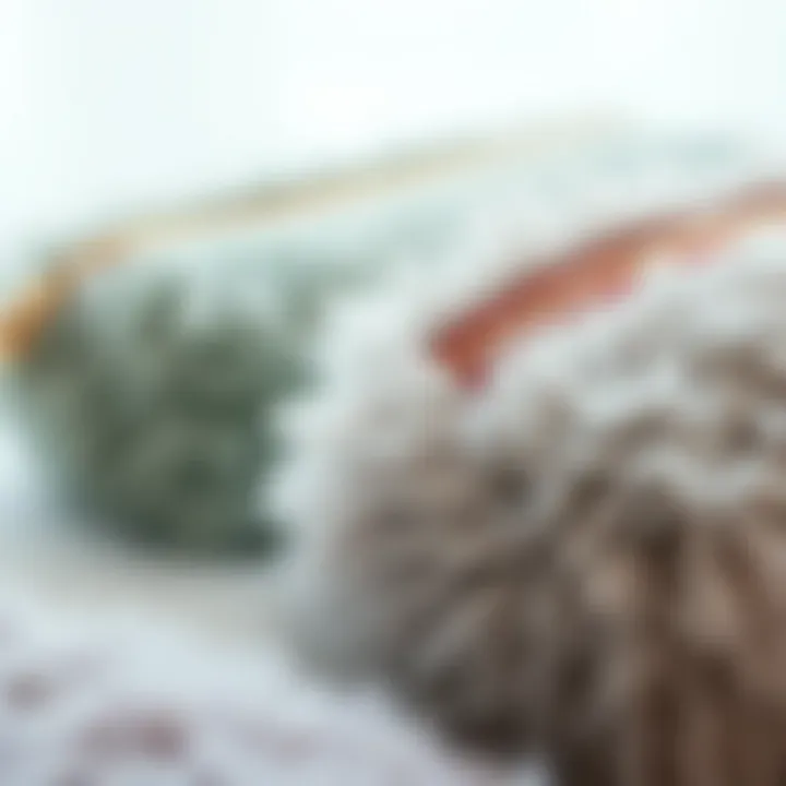 Material texture of fuzzy makeup bags