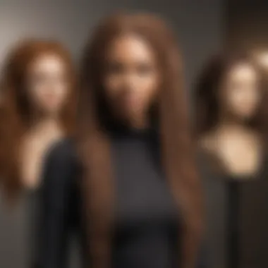 Versatile Goddess Faux Locs Collection Different types of goddess faux locs wigs displayed on a mannequin, highlighting versatility.
