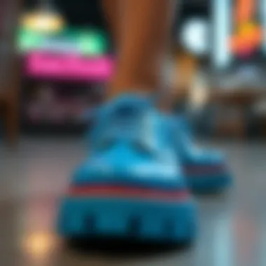 Vibrant Fashion in Hairstylist Shoes Fashion-forward hairstylist shoes with vibrant colors