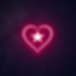 A creative representation of the Heart Moon Star logo against a celestial backdrop