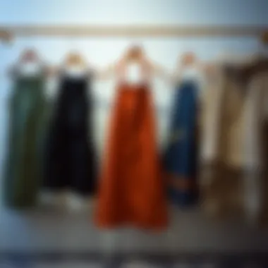 Historical display of various apron styles through the decades