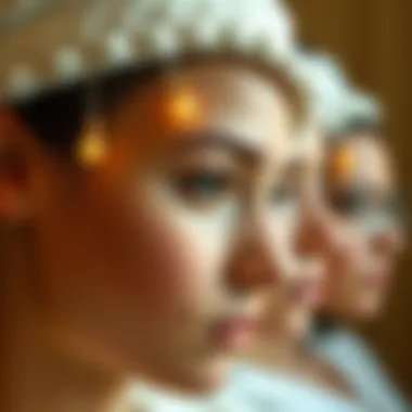 A historical depiction of eyebrow grooming practices through the ages