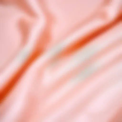 Close-up view of ice silk fabric texture