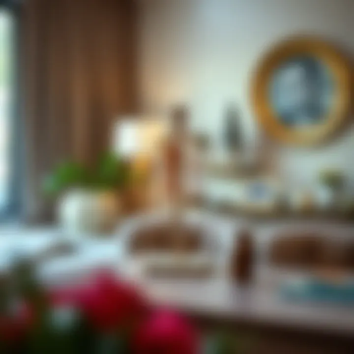 Artistic arrangement of a jewelry stand in a modern decor setting