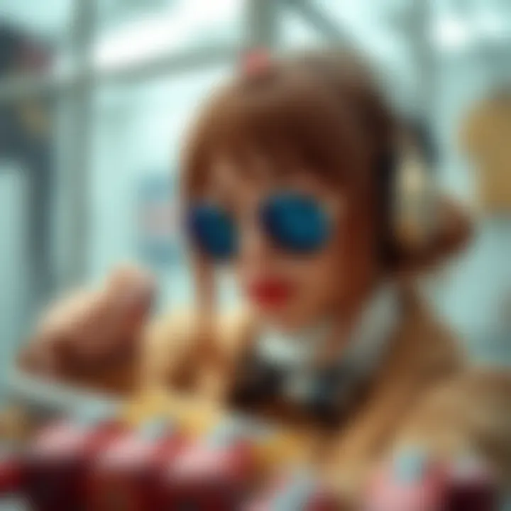 Close-up of Klee's signature accessories and props