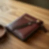 Elegant leather passport holder showcasing its zipper functionality