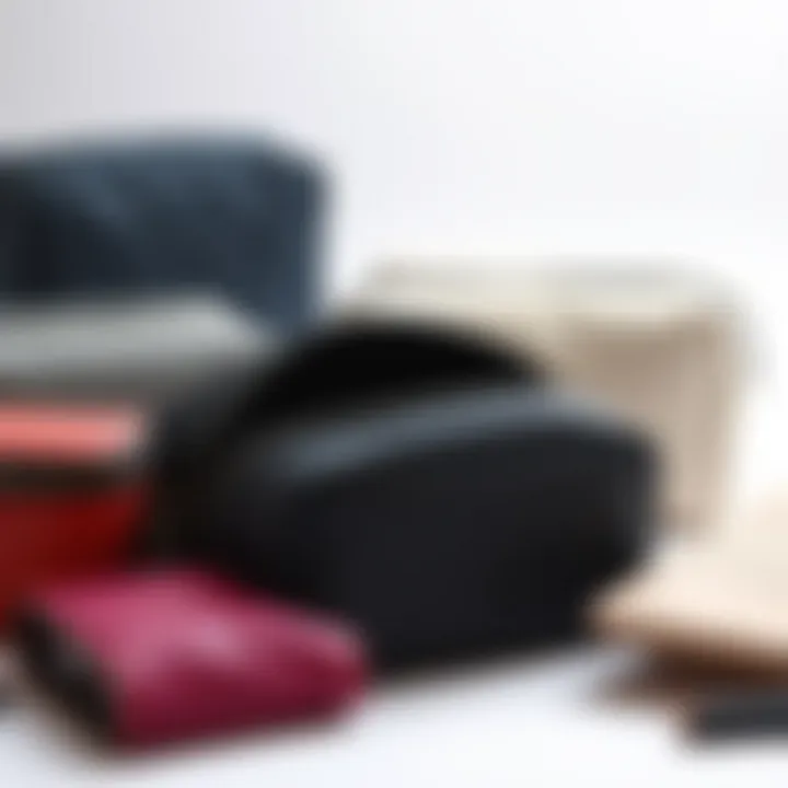 Durable and Aesthetic Makeup Bag Materials Various materials used in makeup bags demonstrating durability and aesthetics