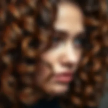 Close-up of beautifully styled curls achieved with overnight rollers