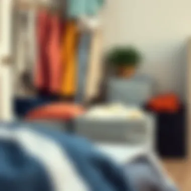 Diverse types of storage bags suitable for clothing