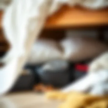 Organized under-bed storage bags filled with seasonal clothing