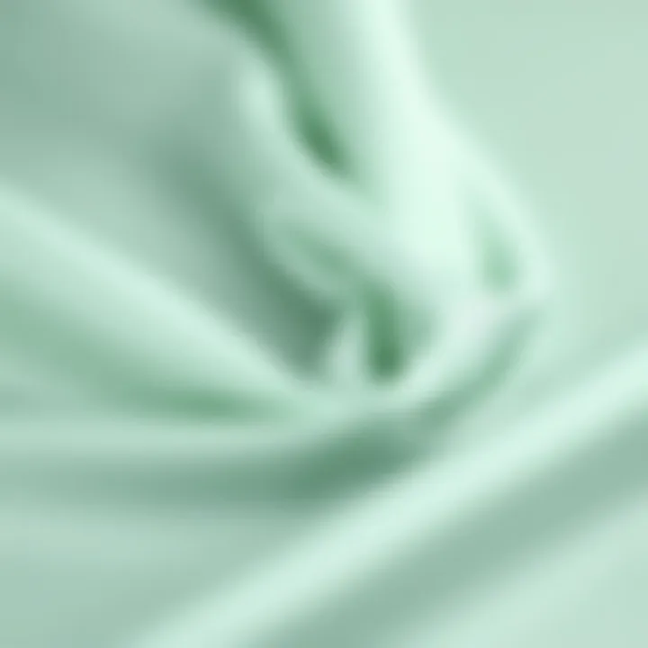 Texture of Mint Green Satin Close-up of mint green satin fabric texture
