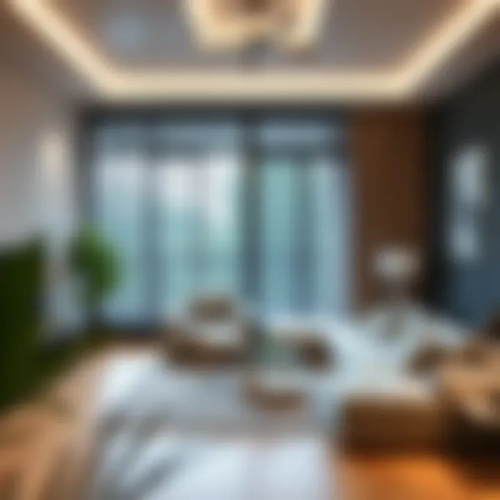 Living Room with Enhanced Privacy Interior of a modern living room featuring light blocking window clings