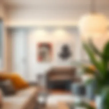 A stylish and modern noise stopper design integrated into a living space