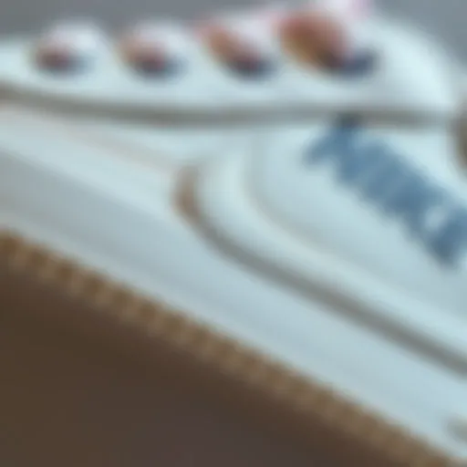 Close-up of Nike Air Force 1 Canvas showcasing its unique texture