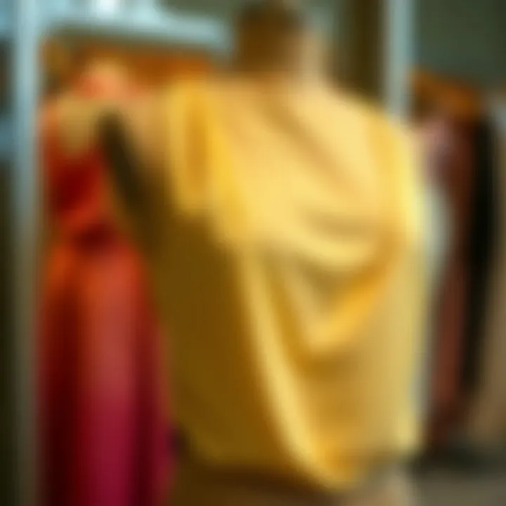 The Elegance of a Pale Yellow Cami Elegant pale yellow cami draped on a mannequin