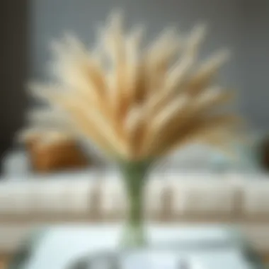 Elegant pampas grass arrangement in a modern vase