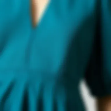 Detail shot of fabric textures used in peekaboo front construction