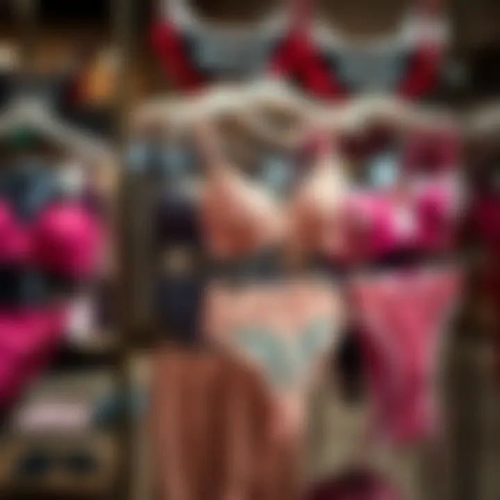 Creative Display of Personalized Lingerie Creative display of personalized lingerie with various name options