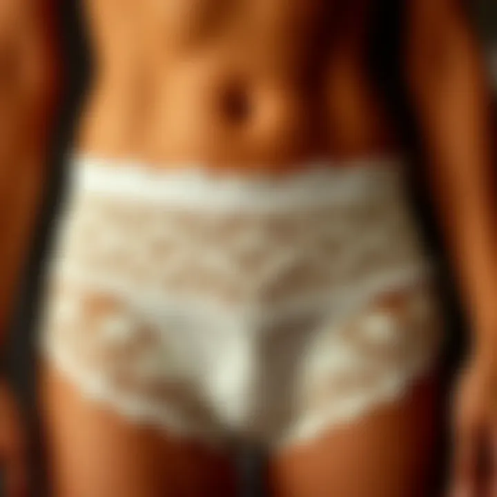 Intricate Lace Detailing on Personalized Panties Intricate lace detailing on personalized panties showcasing custom names