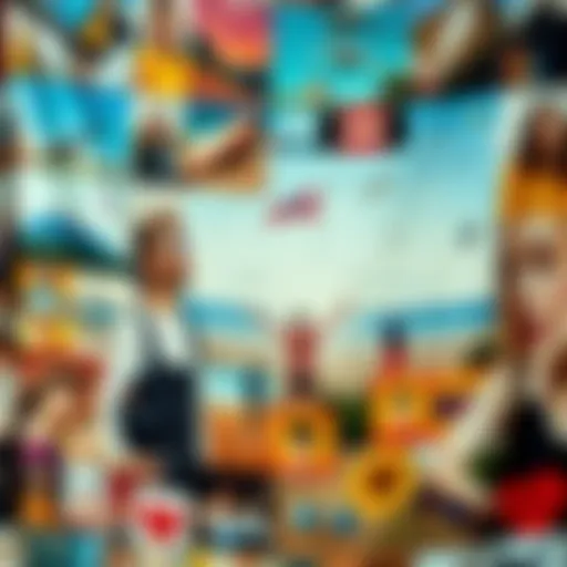 Intricate tapestry showcasing a vibrant photo collage