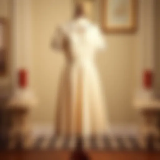 The Elegance of Preppy Aesthetics Elegant preppy dress displayed against a classic backdrop