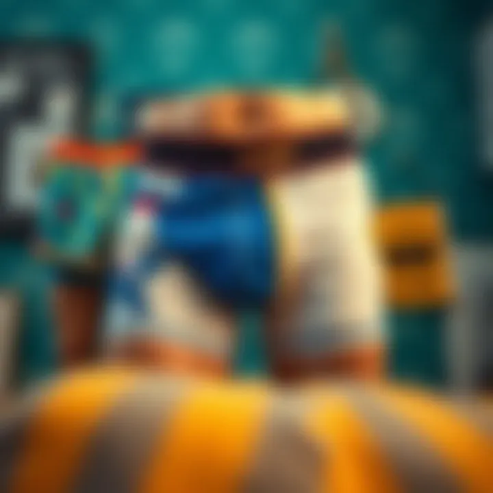 A humorous illustration of boxers with quirky designs