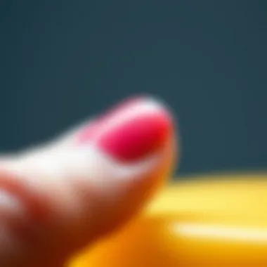 A polished nail demonstrating the results of effective nail polishing techniques.