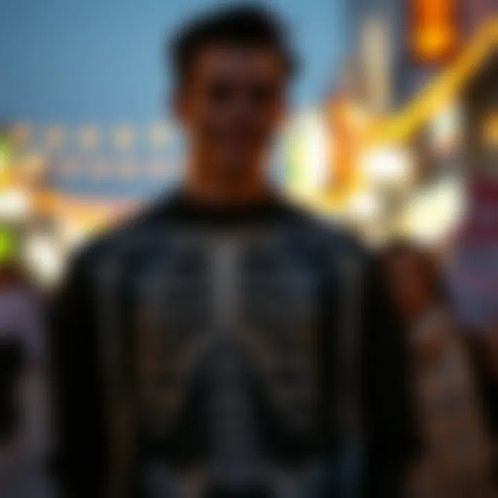 Illustration depicting the cultural significance of skeleton motifs in fashion