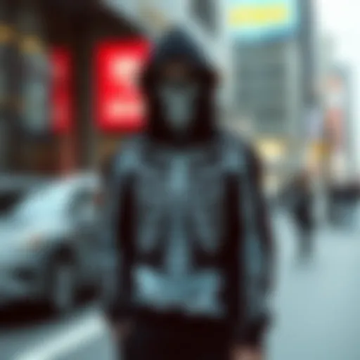 Artistic representation of the Romwe Skeleton Sweatshirt showcasing its unique design