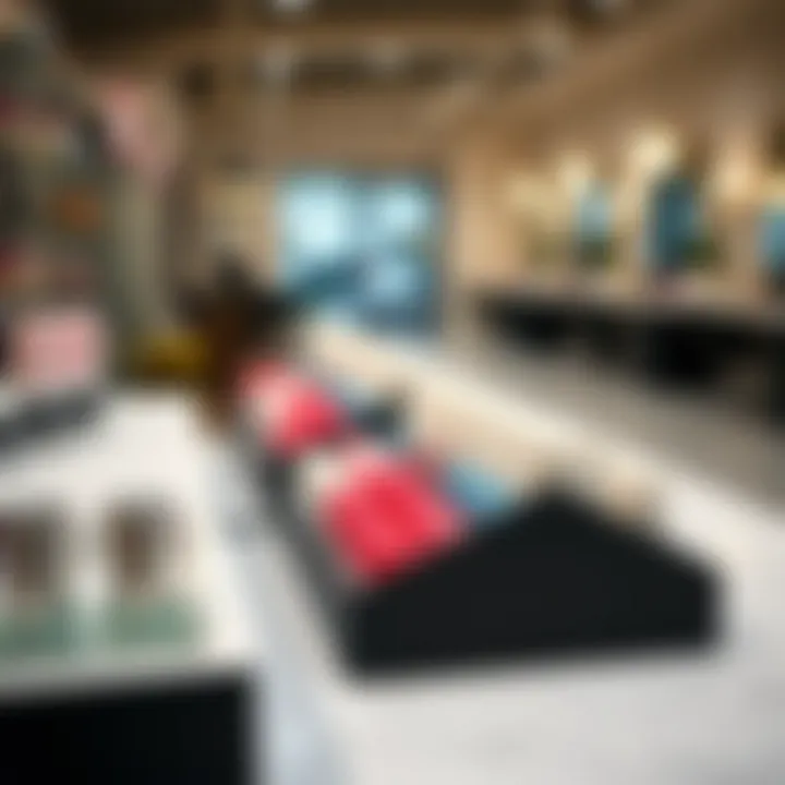 An organized salon setting featuring nail polishing blocks as part of the nail care routine.