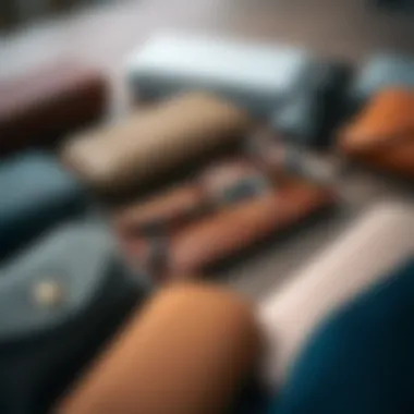 Diverse Materials in Soft Cases for Reading Glasses Variety of soft cases showcasing different materials