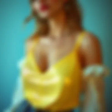 Colorful styling of sparkle camisole tops