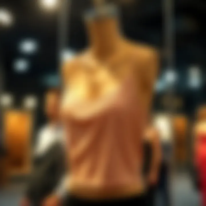 Elegant sparkle camisole top on display