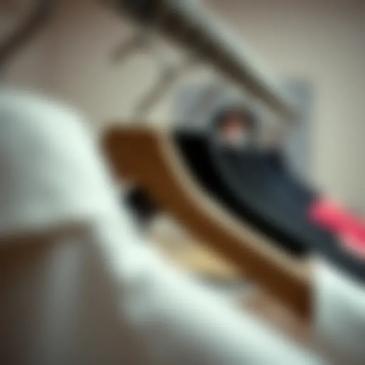 Innovative Hanger Design Close-up of unique stackable hanger design