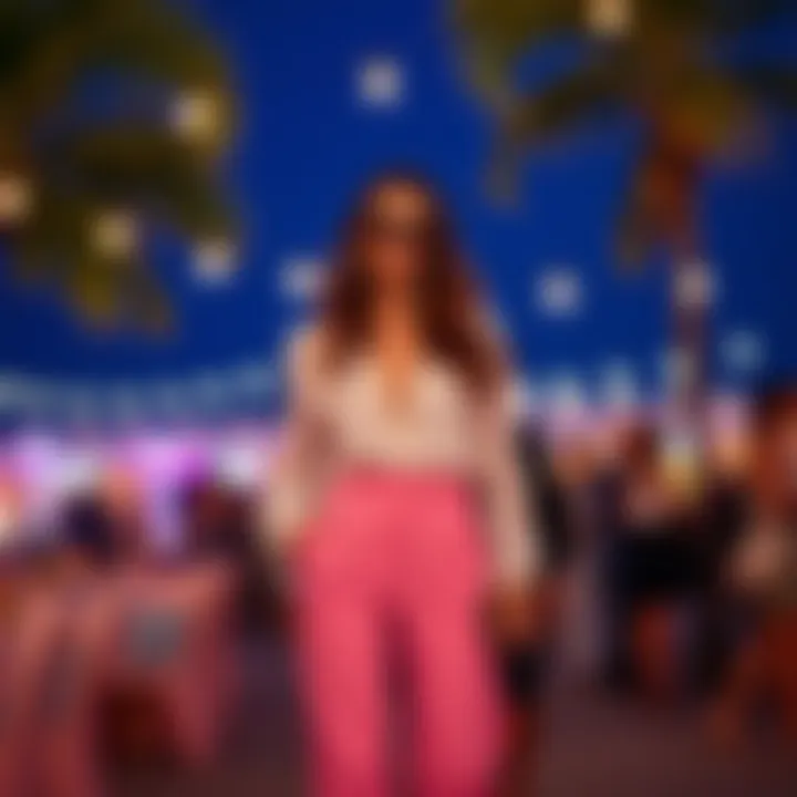 Elevated Styling for Summer Occasions A stylish outfit featuring flared pants at a summer event