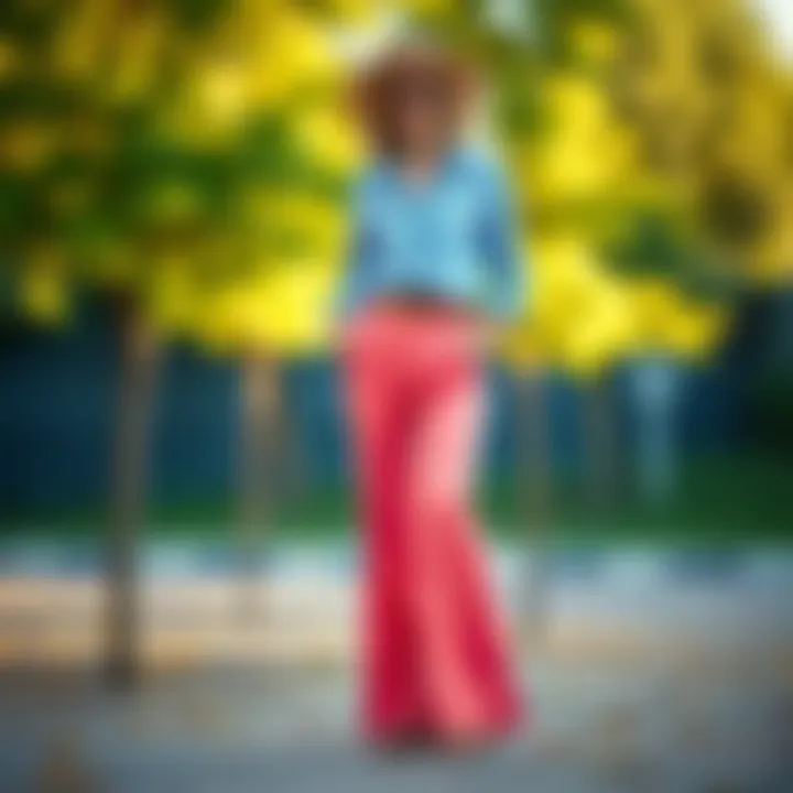 Vintage Charm of Summer Flared Pants A vintage-inspired summer flared pants ensemble