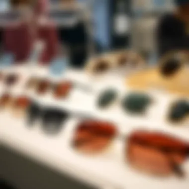 Acrylic Display Case for Sunglasses Clear acrylic display case showcasing various sunglasses