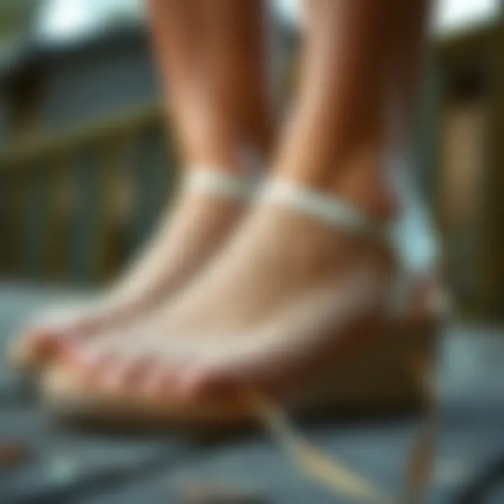 Eco-Friendly Fishnet Sandal Design A sustainable fishnet sandal made from eco-friendly materials