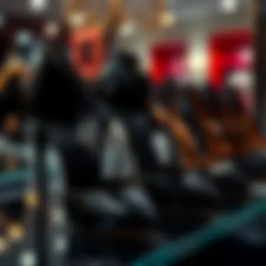 Elegant black high heels on display