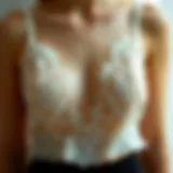 Elegant lace camisole showcasing intricate designs