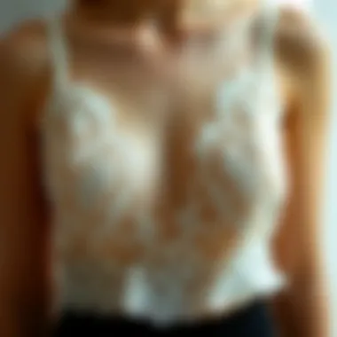 Elegant lace camisole showcasing intricate designs