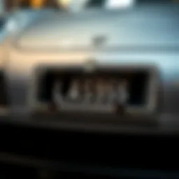 A luxurious jeweled license plate frame highlighting craftsmanship